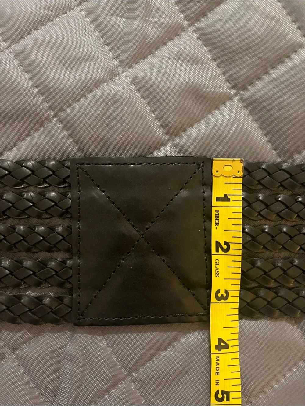 Tracy Reese Plenty Wide Black Braided Waist Belt Double Buckles